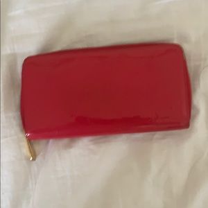 Authentic Louis Vuitton red vernis zippy wallet